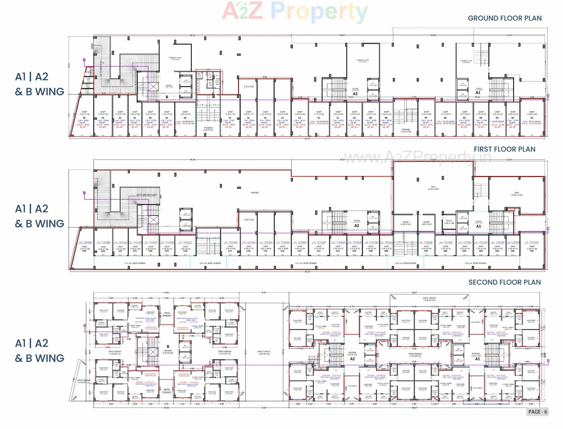 Layout of real estate project Prayosha Impress located at Dindoli, Surat, Gujarat