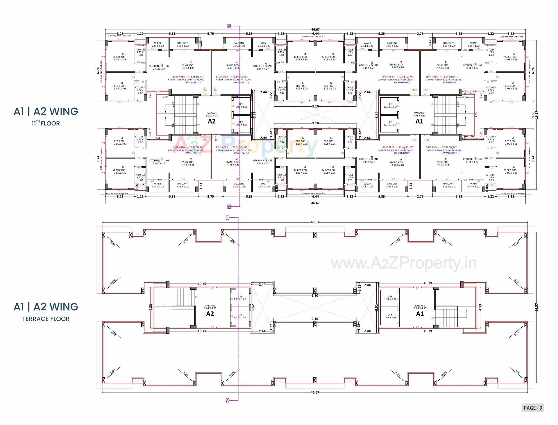 Layout of real estate project Prayosha Impress located at Dindoli, Surat, Gujarat