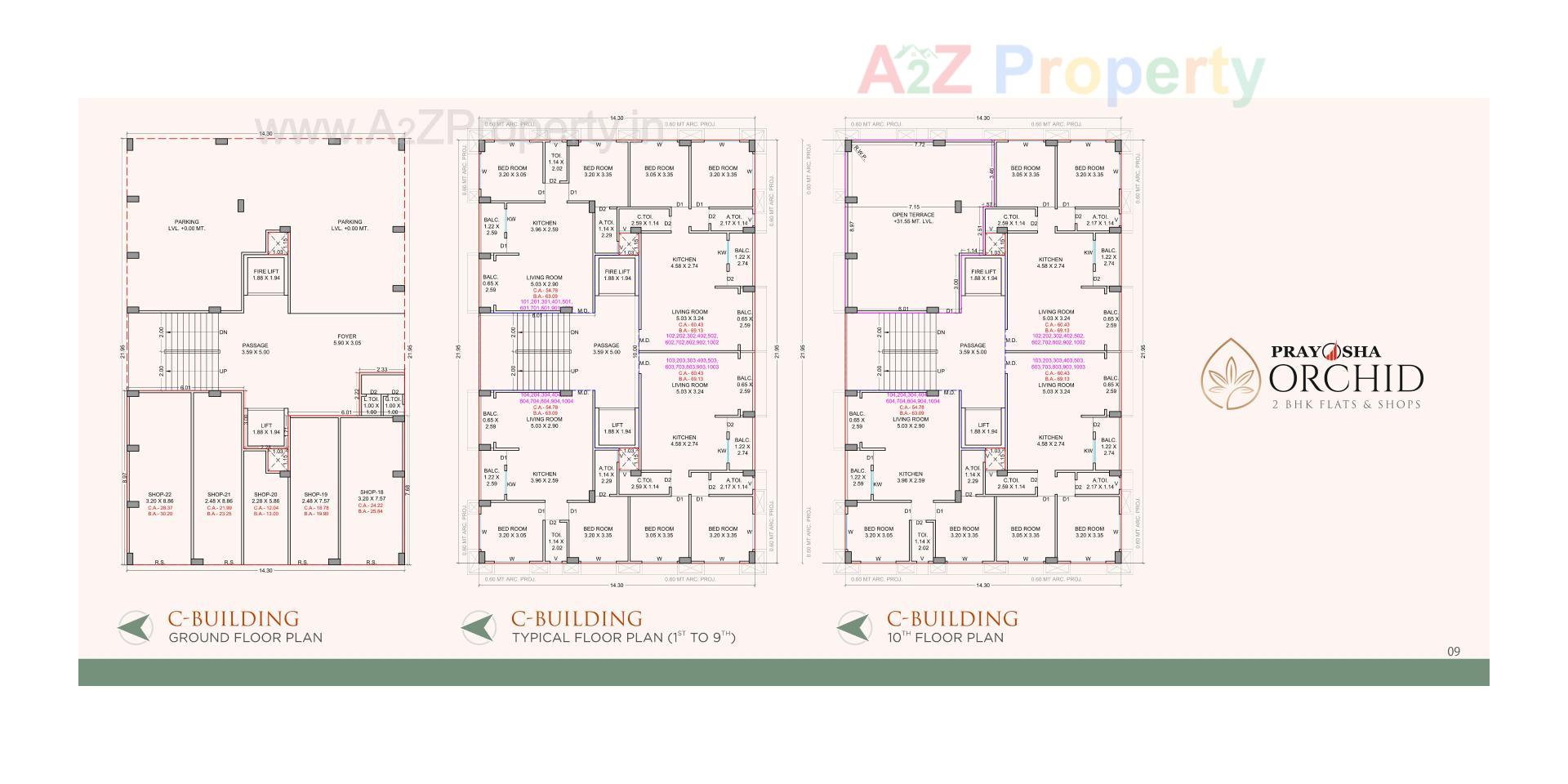 Layout of real estate project Prayosha Orchid located at Dindoli, Surat, Gujarat