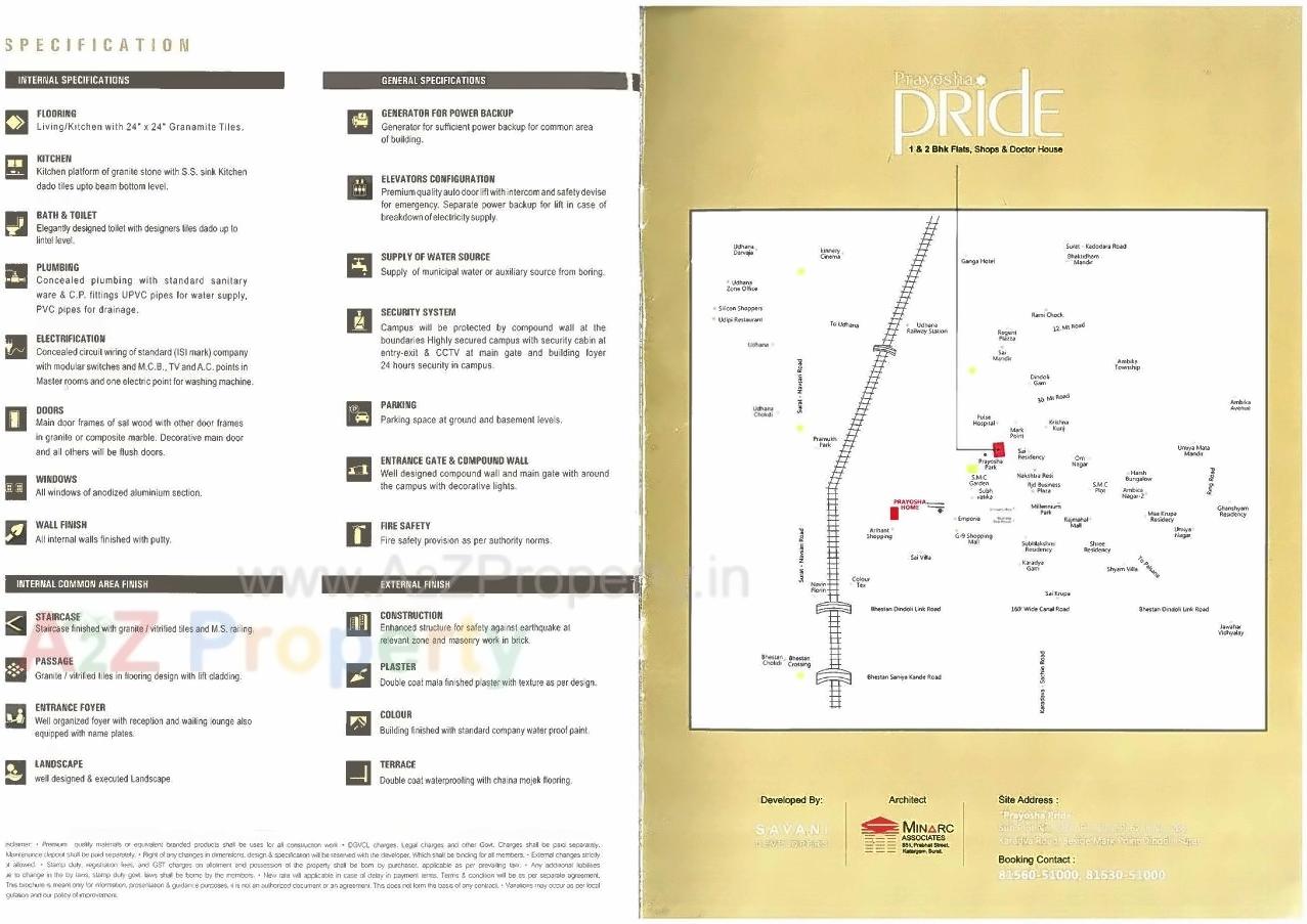  of real estate project Prayosha Pride located at Dindoli, Surat, Gujarat