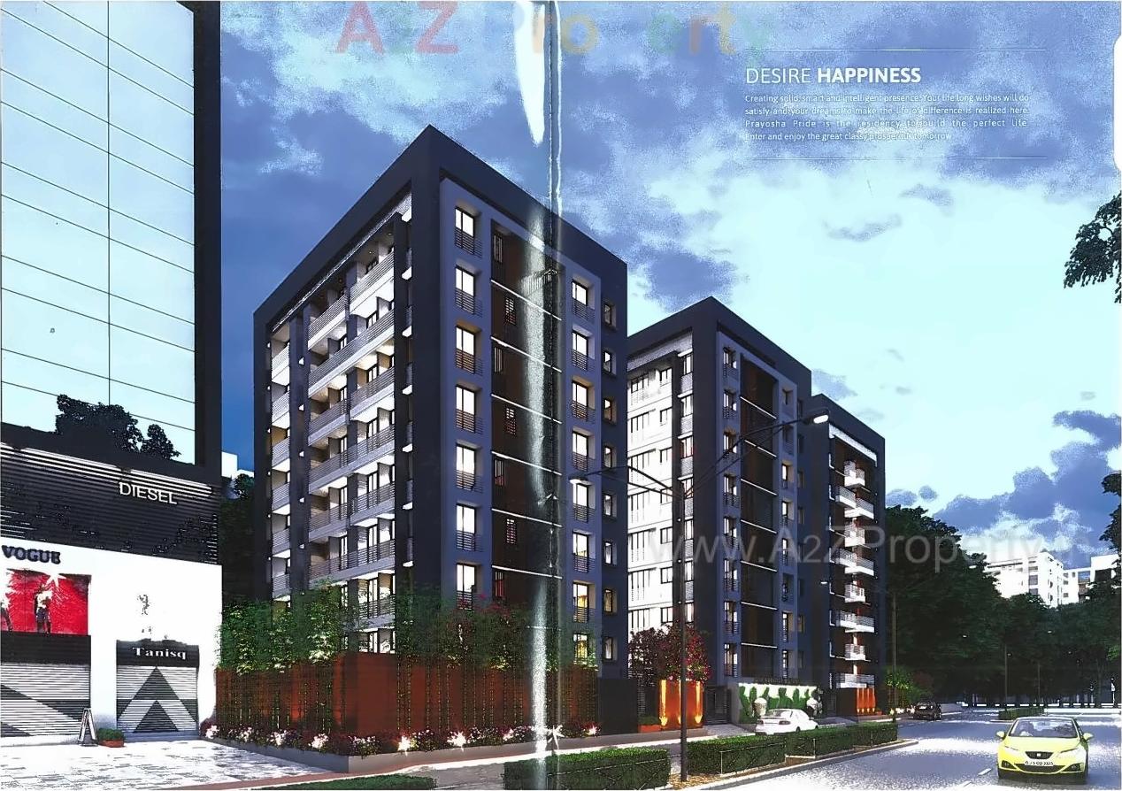 3D Elevation of real estate project Prayosha Pride located at Dindoli, Surat, Gujarat