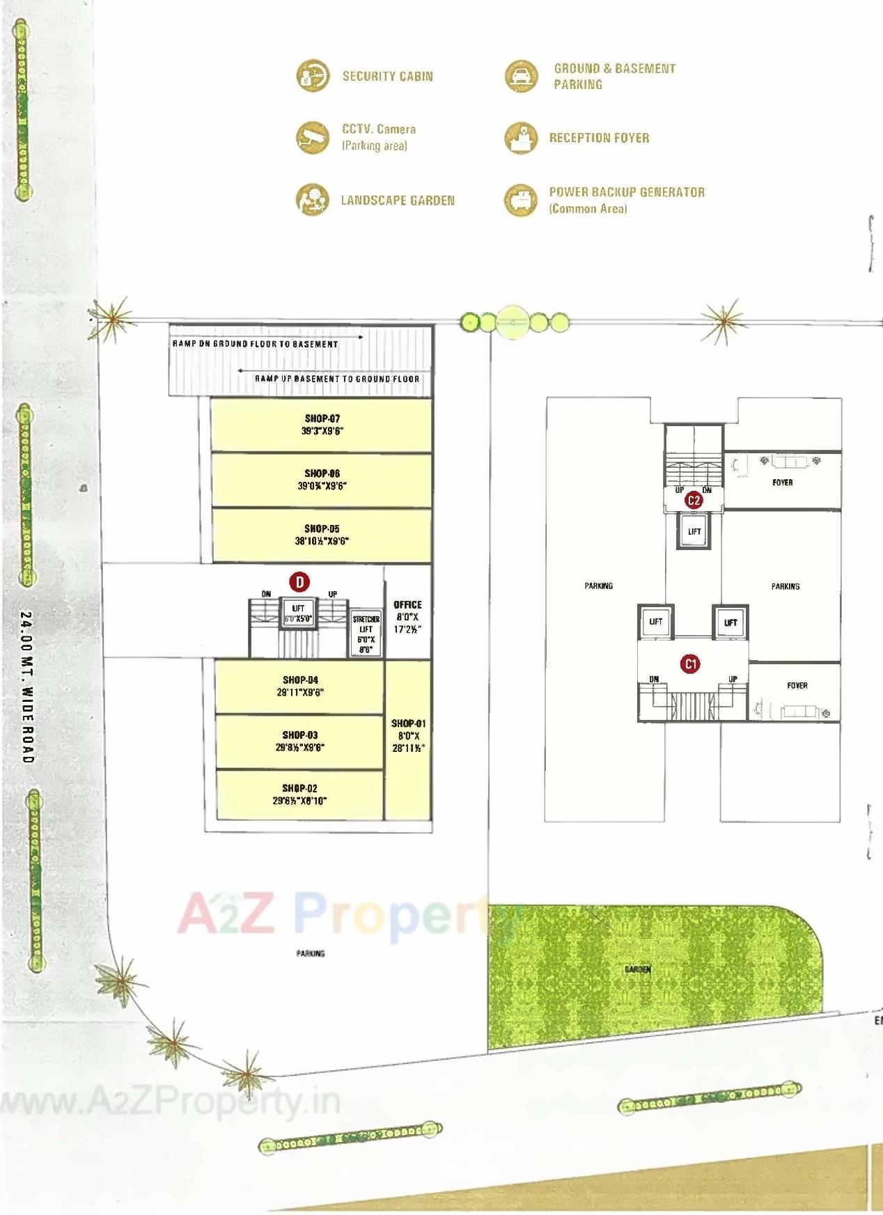 Layout of real estate project Prayosha Pride located at Dindoli, Surat, Gujarat