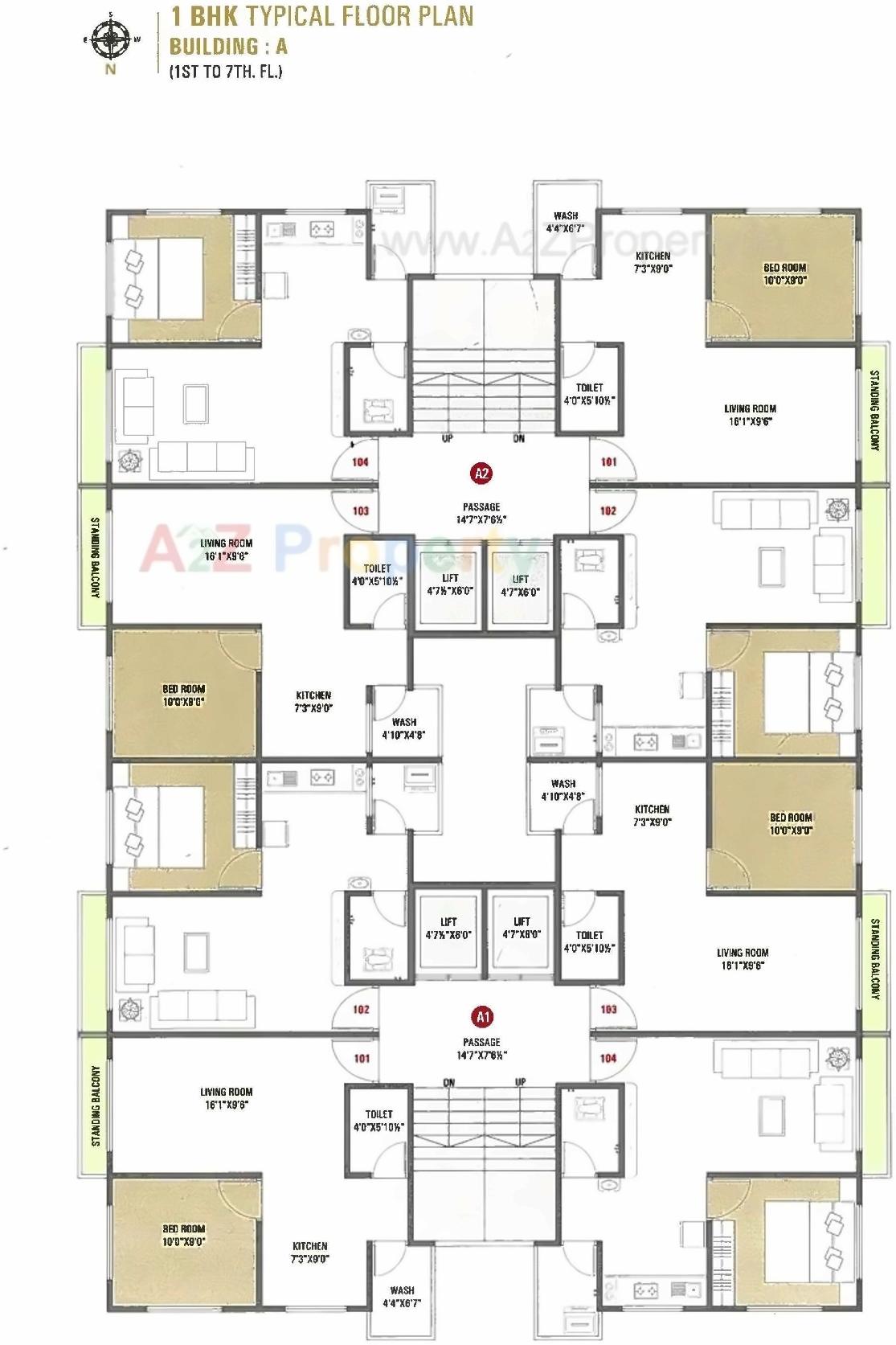 Layout of real estate project Prayosha Pride located at Dindoli, Surat, Gujarat