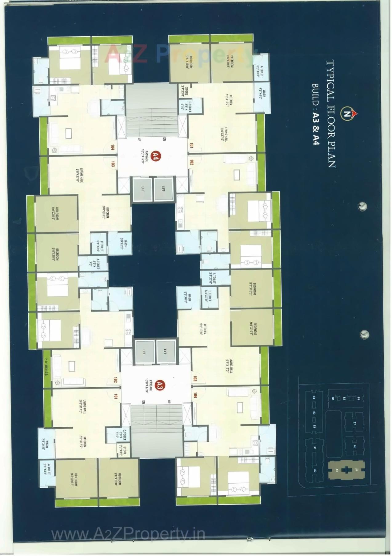 Layout of real estate project Prayosha Prime located at Surat, Surat, Gujarat