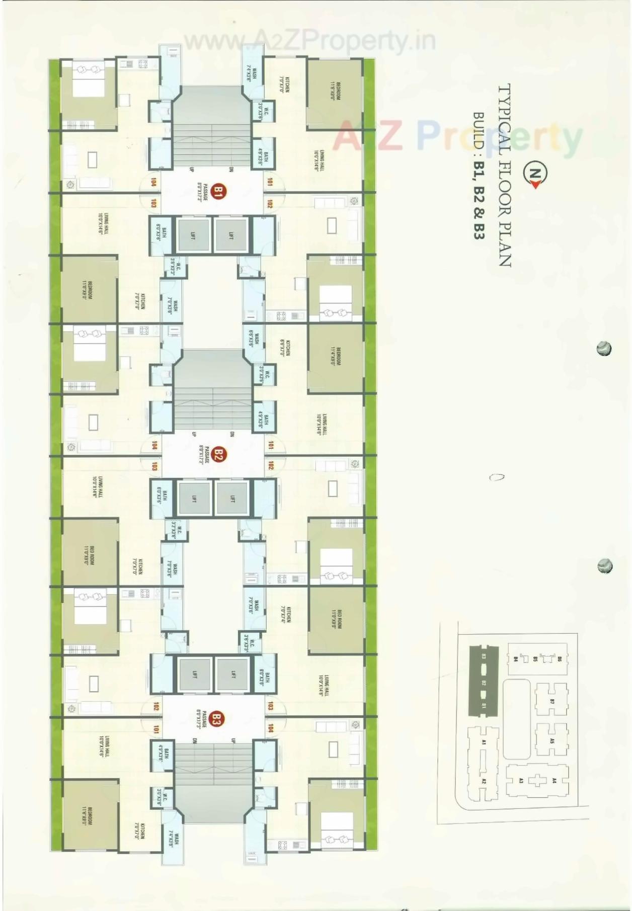 Layout of real estate project Prayosha Prime located at Surat, Surat, Gujarat