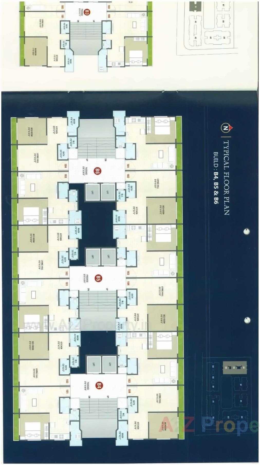 Layout of real estate project Prayosha Prime located at Surat, Surat, Gujarat