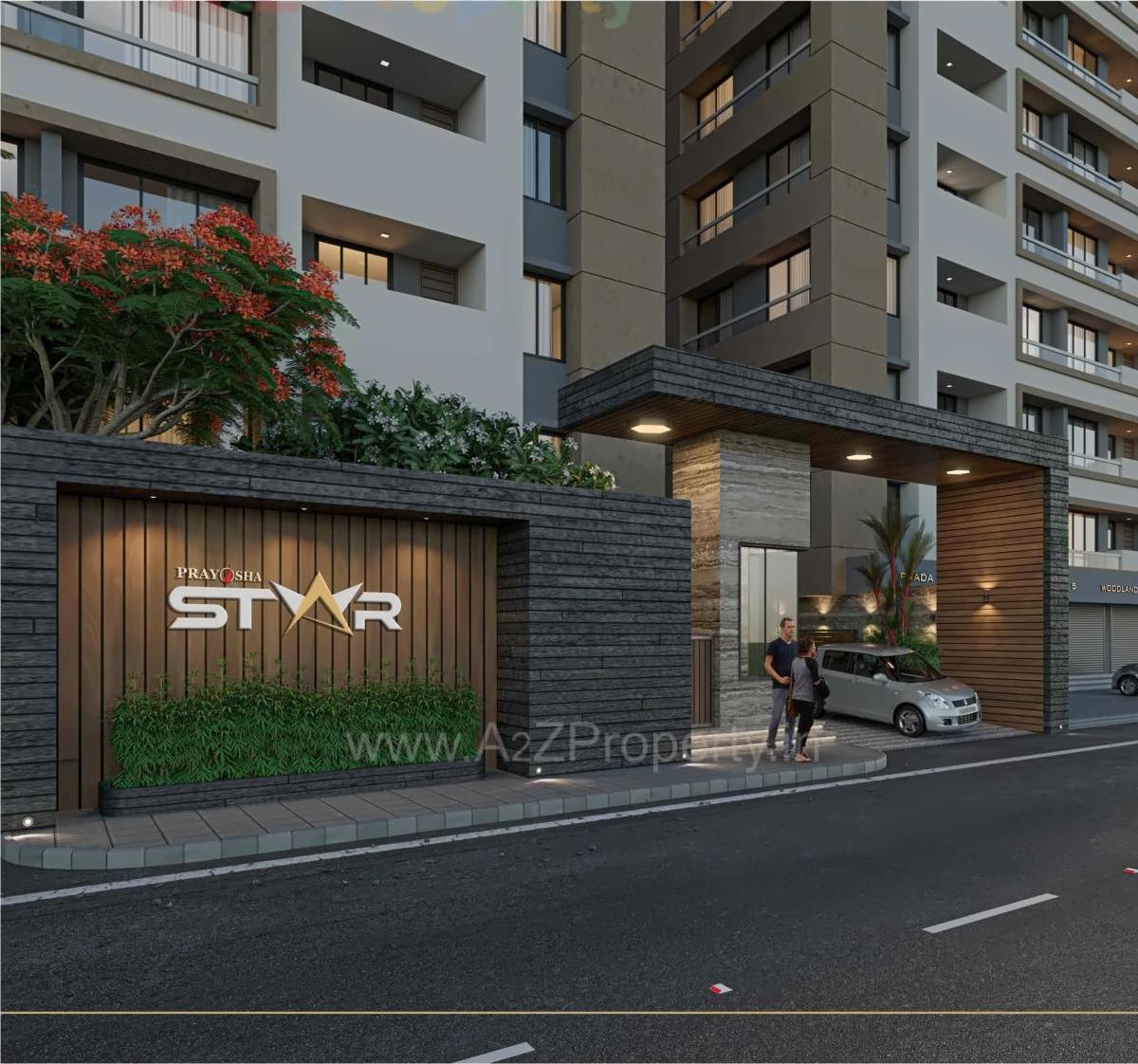 3D Elevation of real estate project Prayosha Star located at Surat, Surat, Gujarat