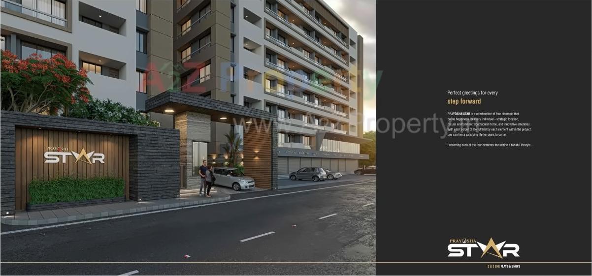 3D Elevation of real estate project Prayosha Star located at Surat, Surat, Gujarat