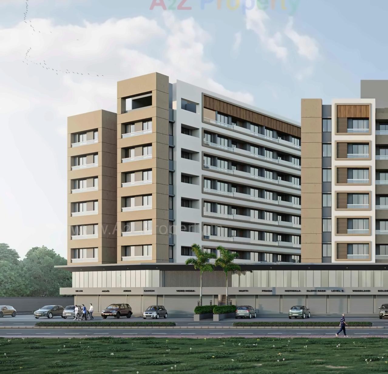 3D Elevation of real estate project Prayosha Star located at Surat, Surat, Gujarat