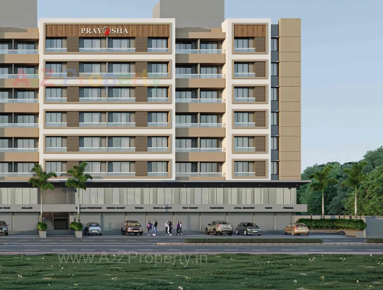 3D Elevation of real estate project Prayosha Star located at Surat, Surat, Gujarat