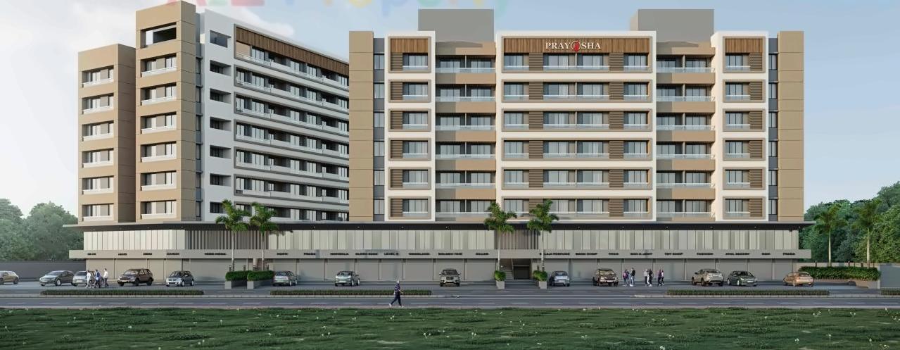 3D Elevation of real estate project Prayosha Star located at Surat, Surat, Gujarat