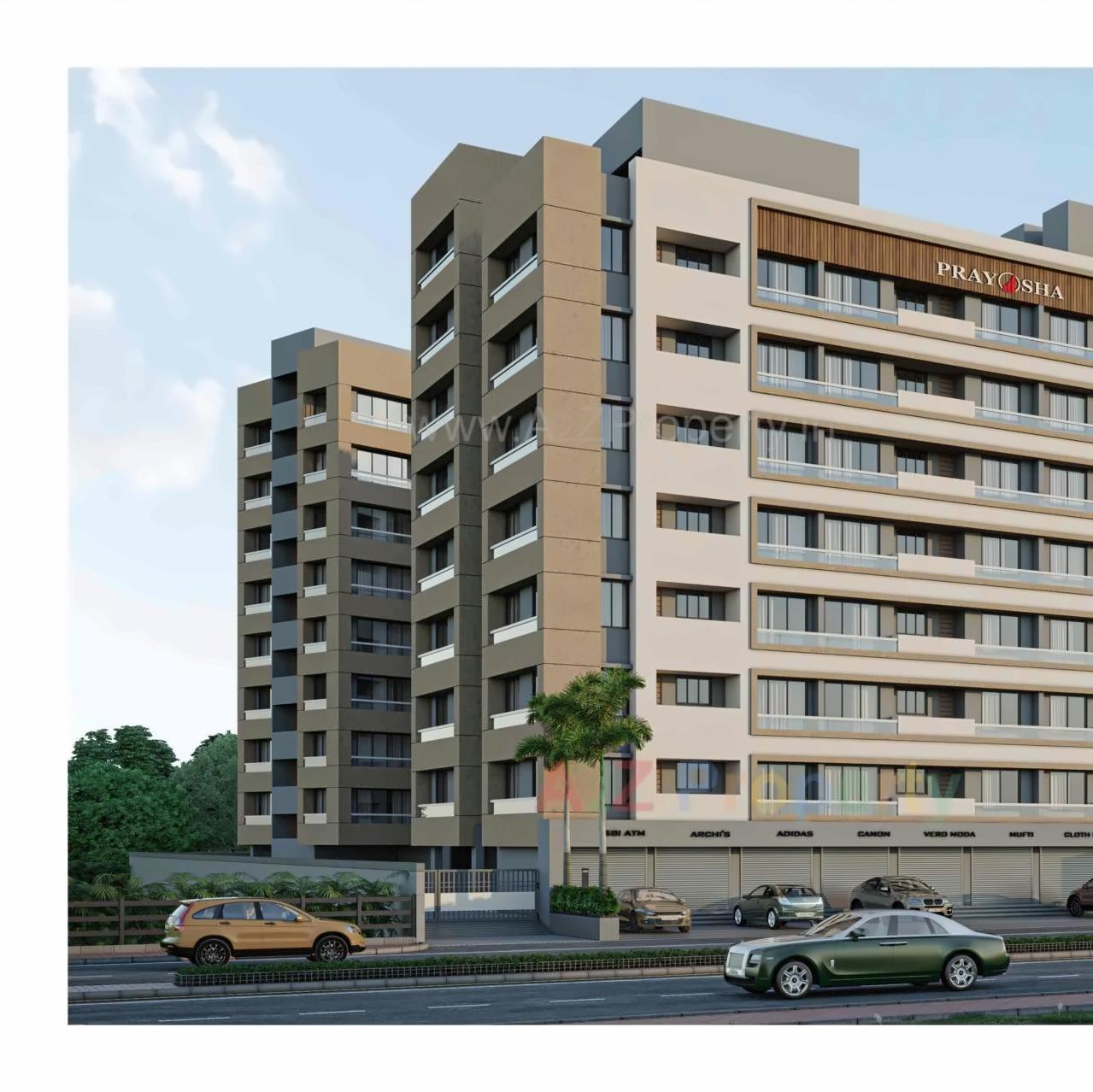 3D Elevation of real estate project Prayosha Star located at Surat, Surat, Gujarat