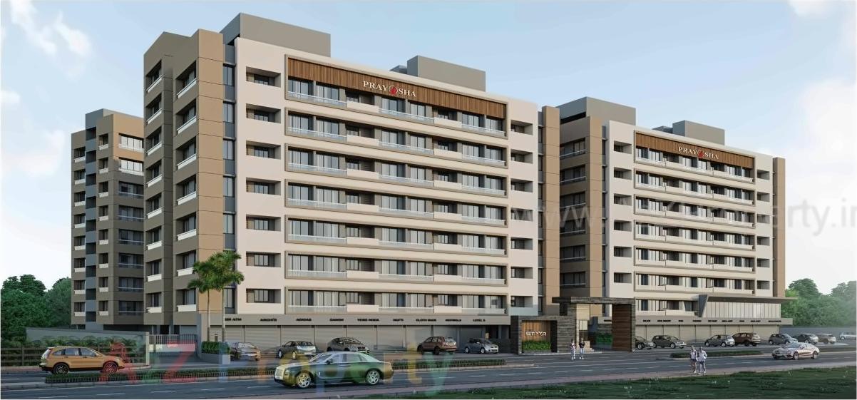 3D Elevation of real estate project Prayosha Star located at Surat, Surat, Gujarat