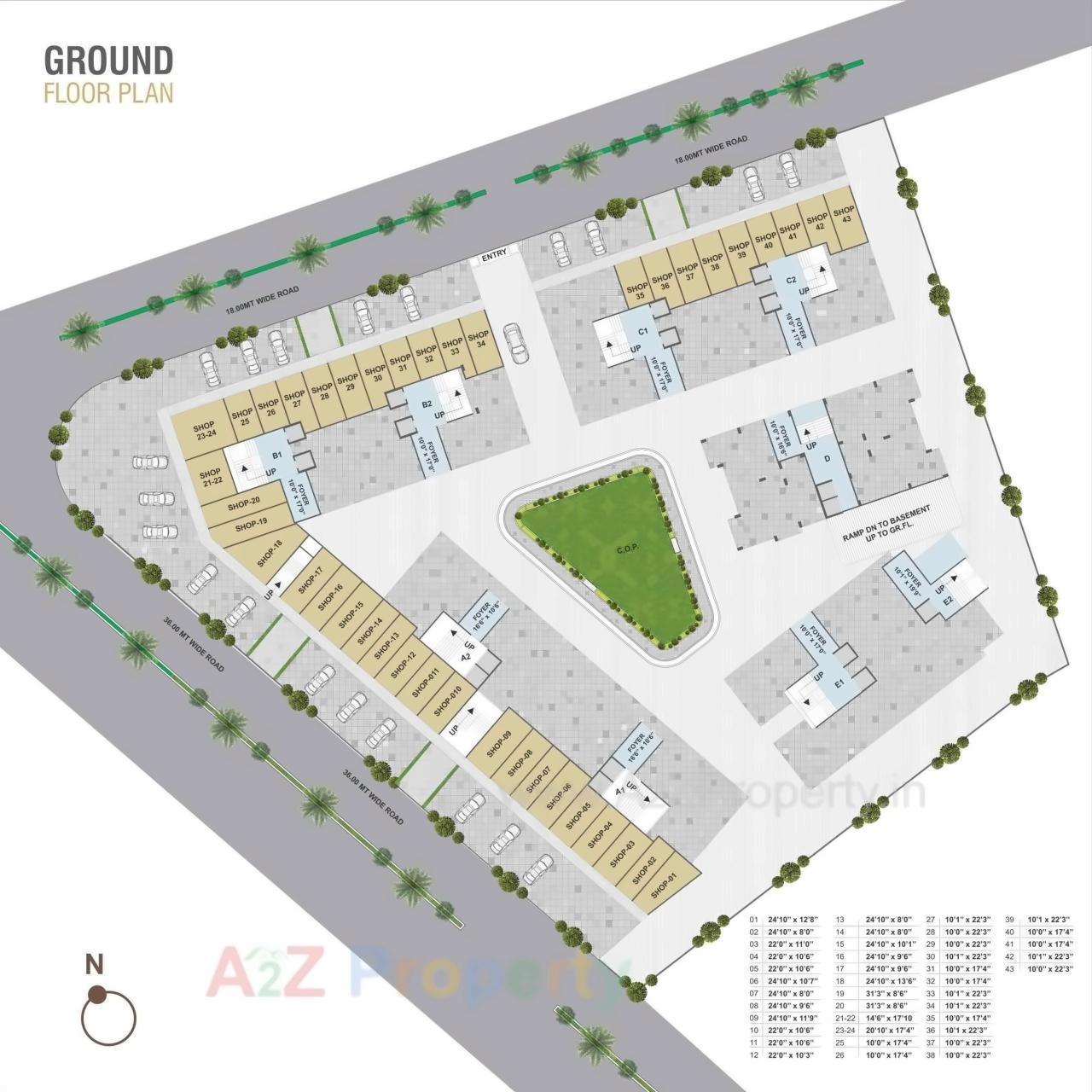 Layout of real estate project Prayosha Star located at Surat, Surat, Gujarat