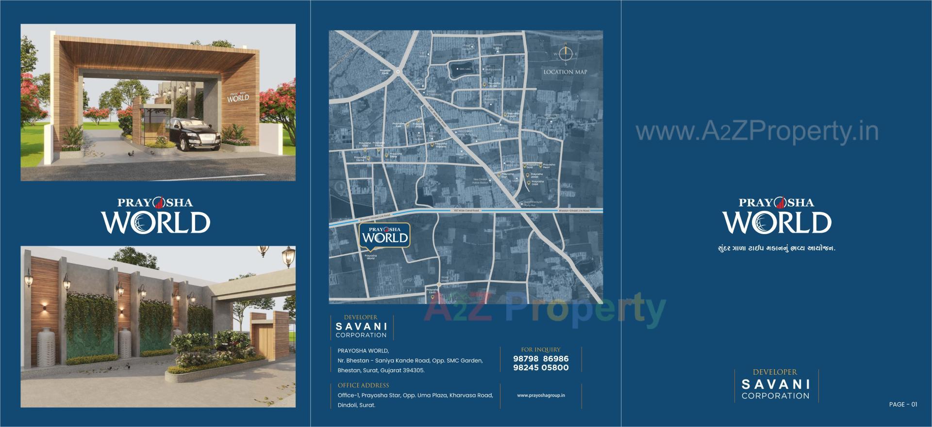  of real estate project Prayosha World located at Bhestan, Surat, Gujarat