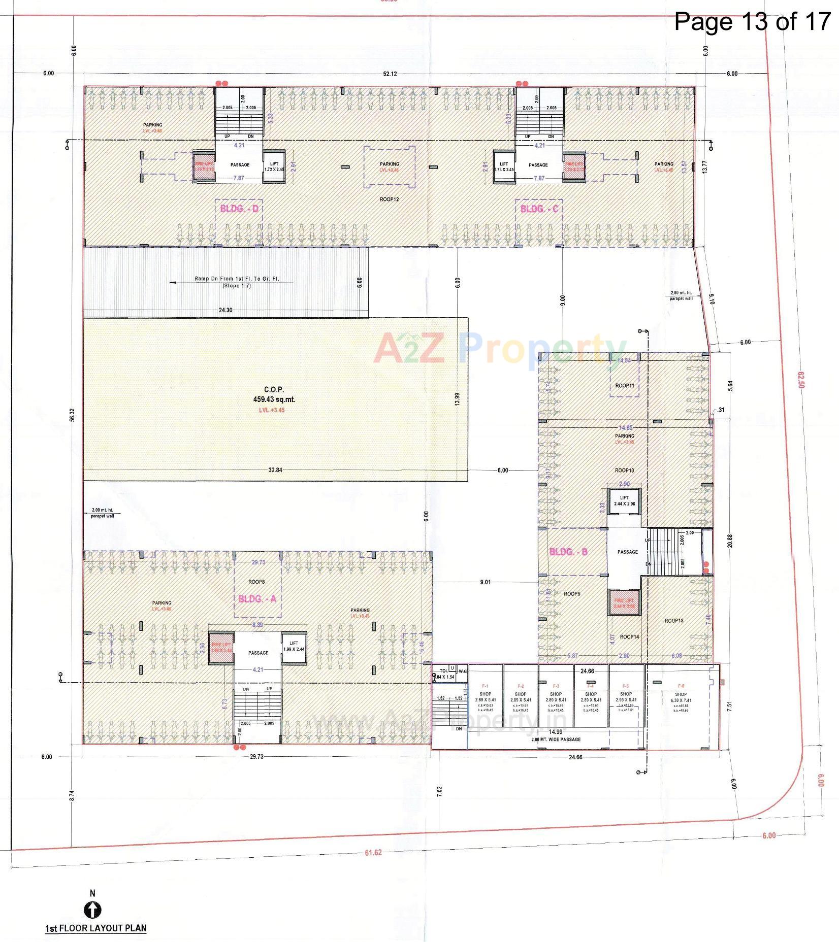 Layout of real estate project Prestige Morar located at Pal, Surat, Gujarat