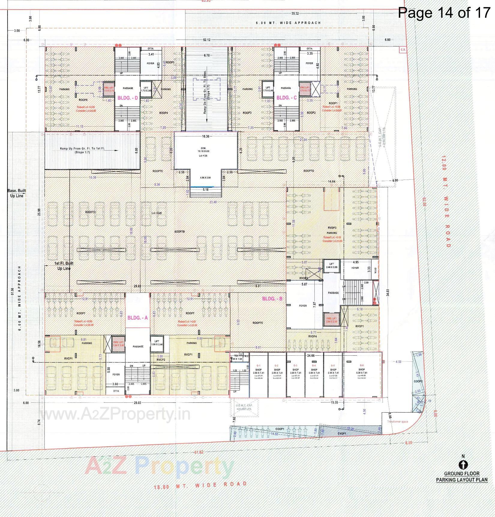 Layout of real estate project Prestige Morar located at Pal, Surat, Gujarat