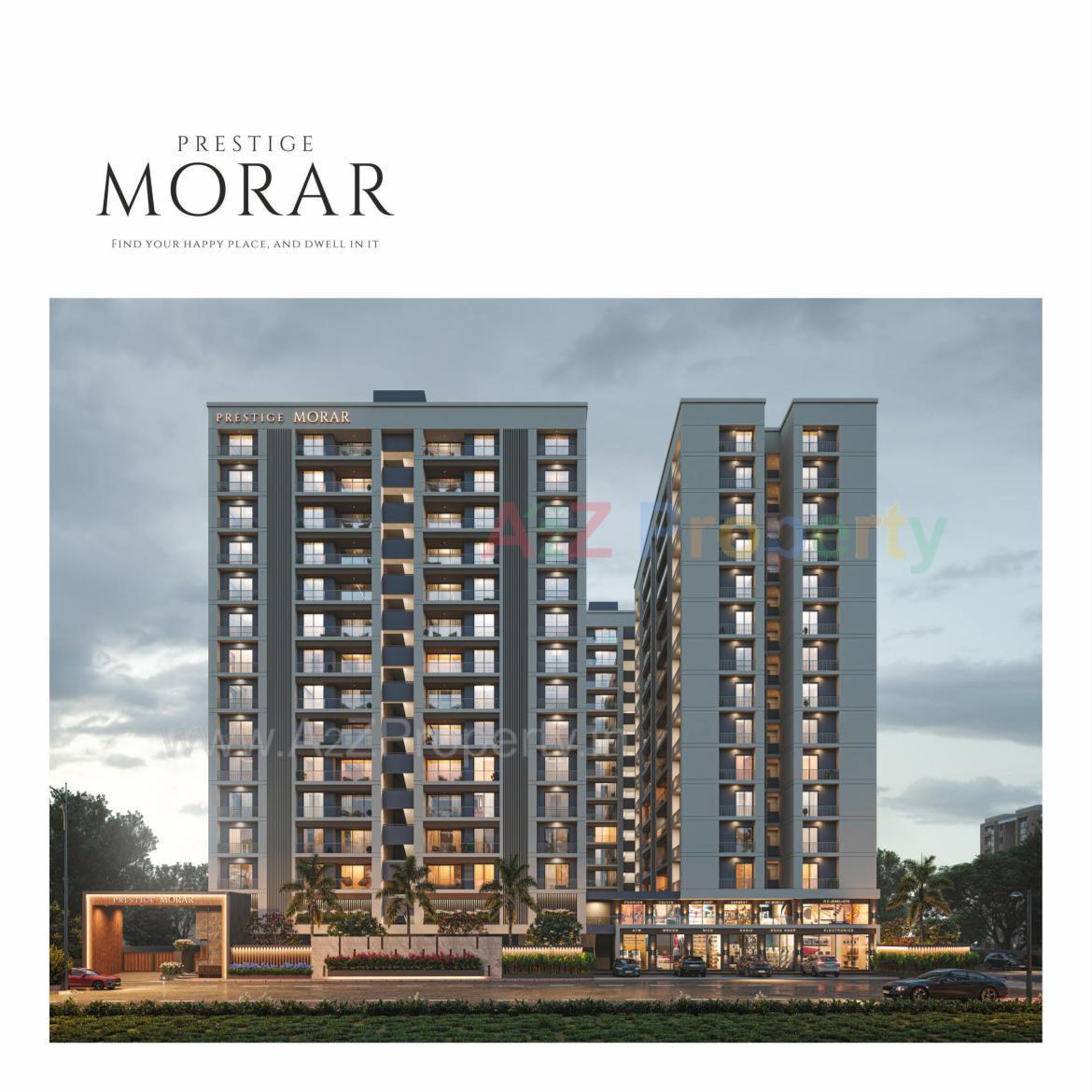 3D Elevation of real estate project Prestige Morar located at Pal, Surat, Gujarat