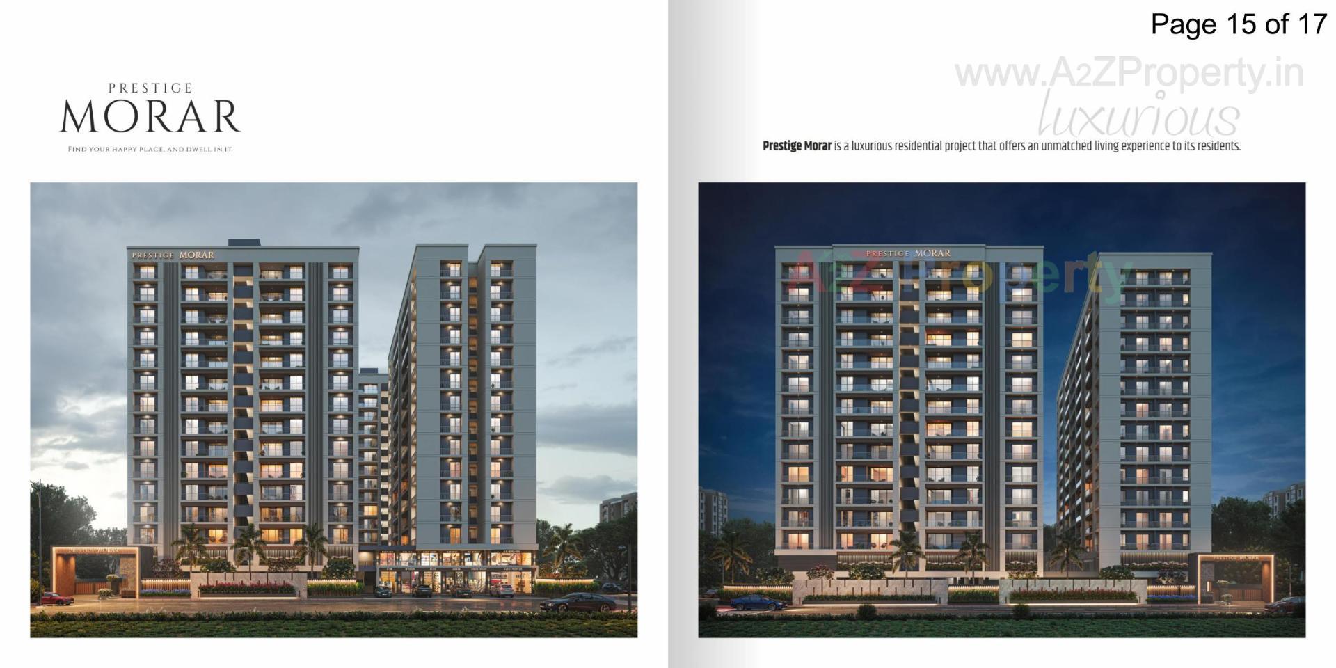 3D Elevation of real estate project Prestige Morar located at Pal, Surat, Gujarat