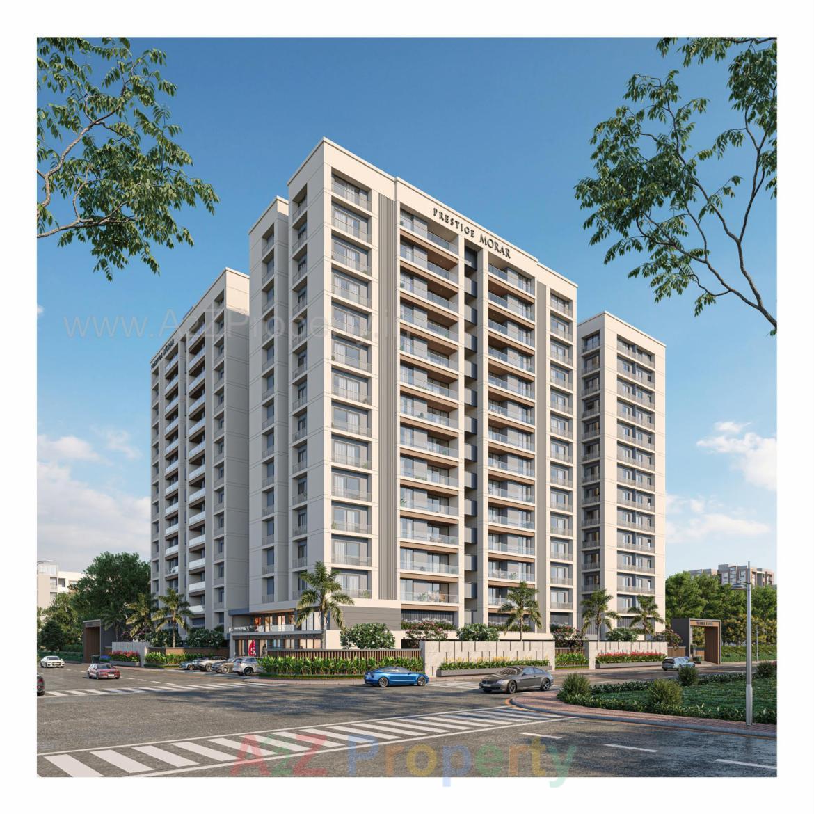 3D Elevation of real estate project Prestige Morar located at Pal, Surat, Gujarat