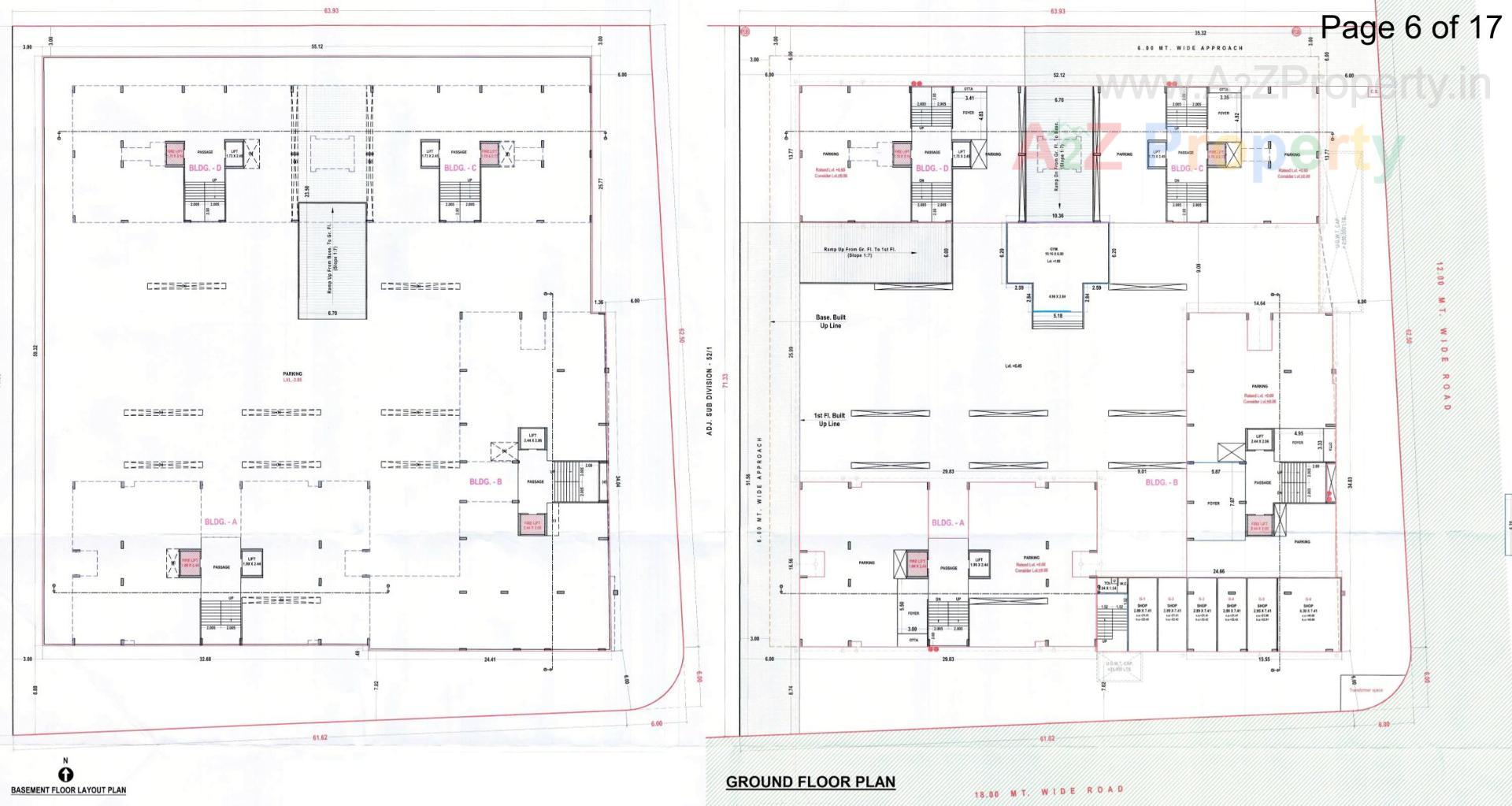 Layout of real estate project Prestige Morar located at Pal, Surat, Gujarat