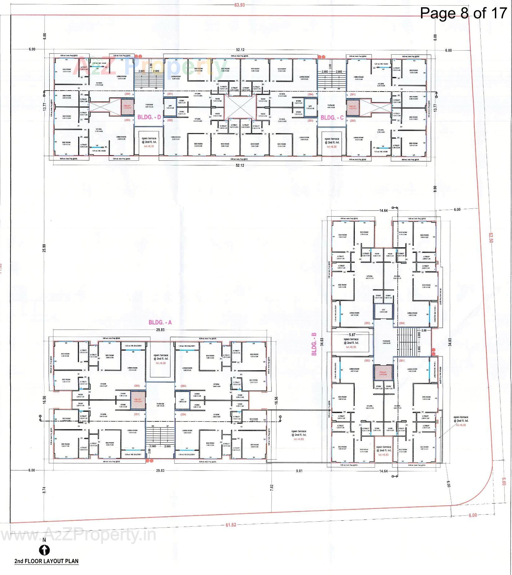Layout of real estate project Prestige Morar located at Pal, Surat, Gujarat