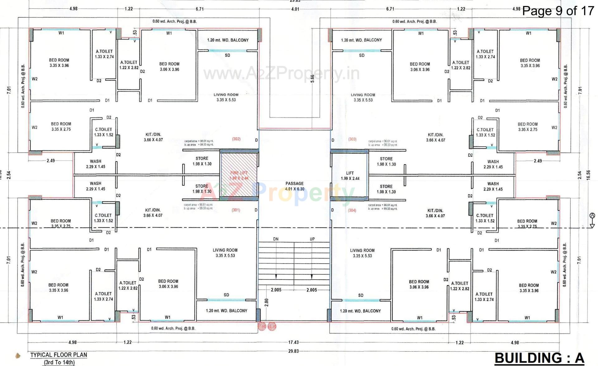 Layout of real estate project Prestige Morar located at Pal, Surat, Gujarat
