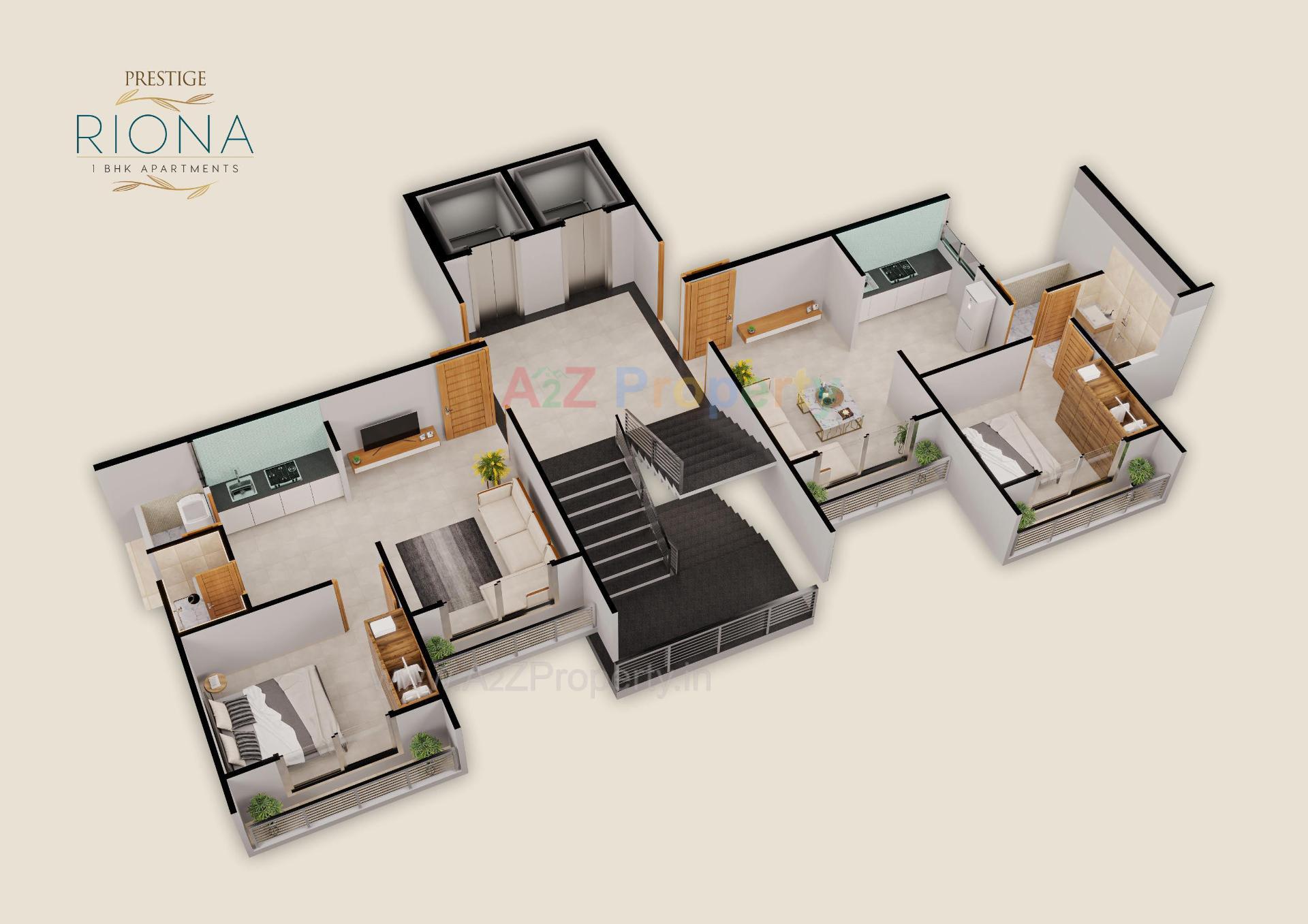 Layout of real estate project Prestige Riona located at Palanpor, Surat, Gujarat