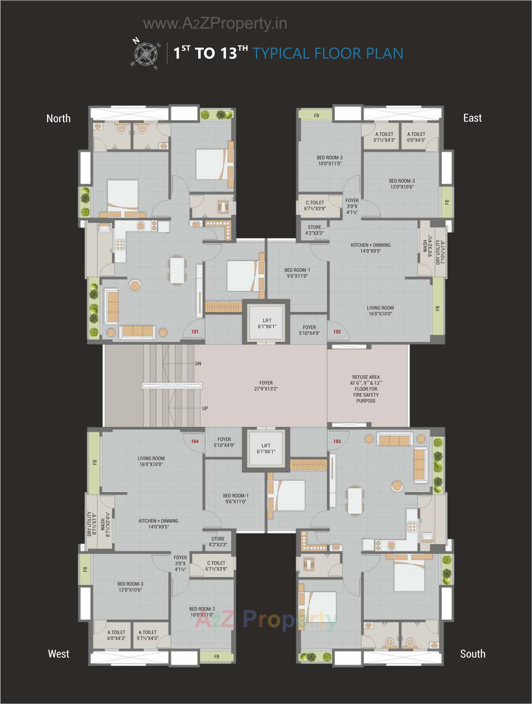 Layout of real estate project Prince Avenue located at Surat, Surat, Gujarat