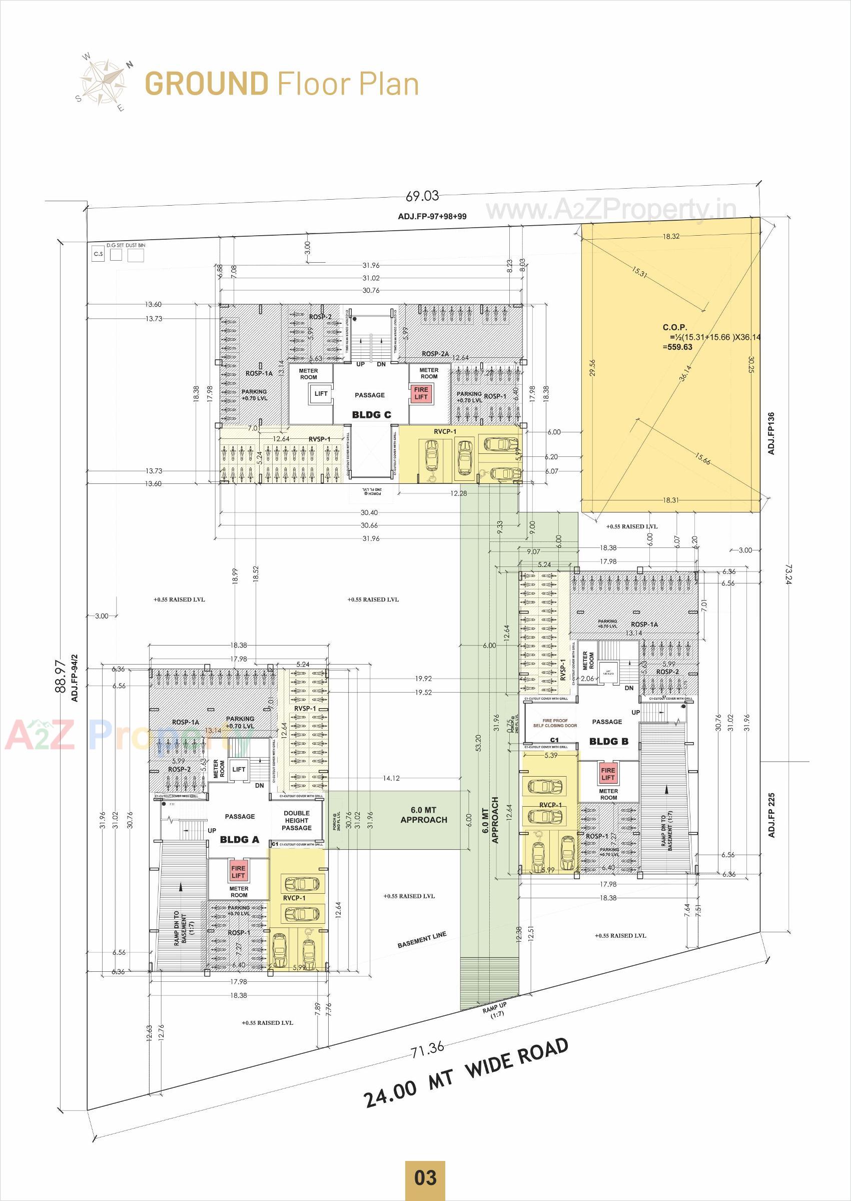 Layout of real estate project Prince Elysium located at Dabholi, Surat, Gujarat