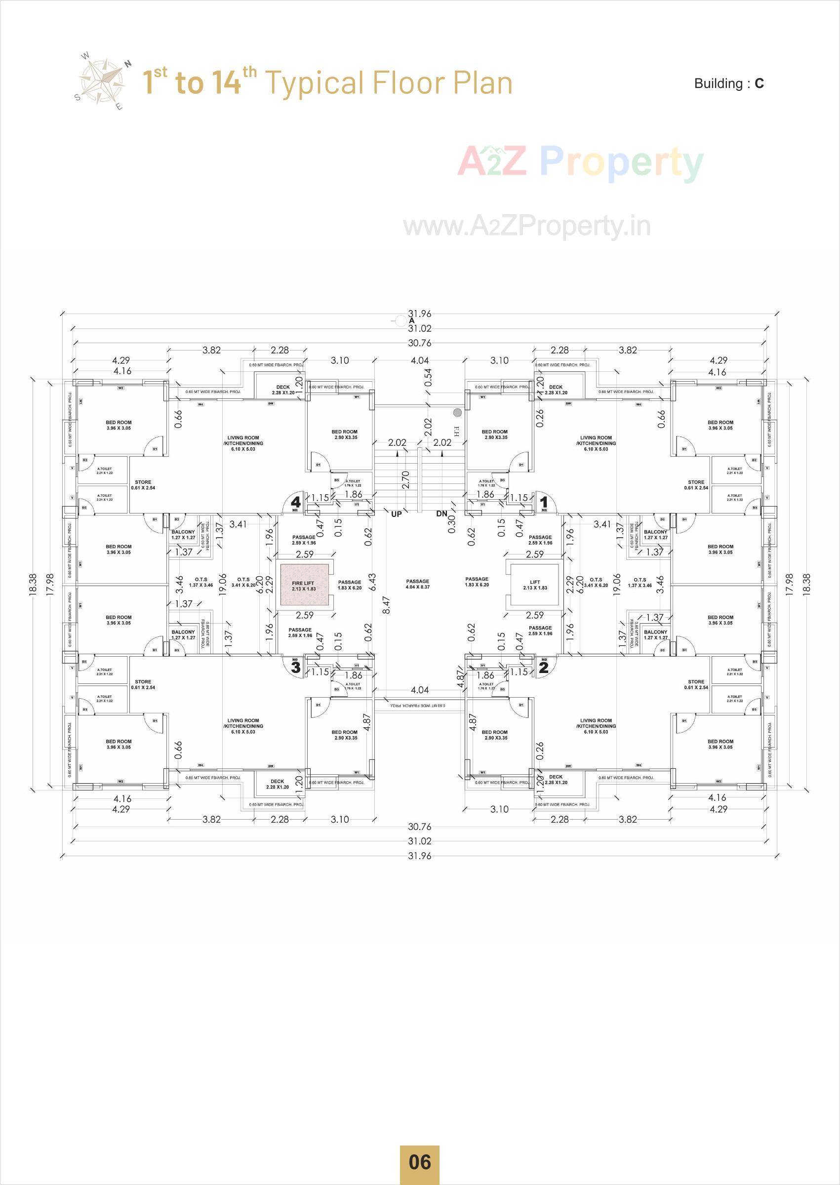 Layout of real estate project Prince Elysium located at Dabholi, Surat, Gujarat