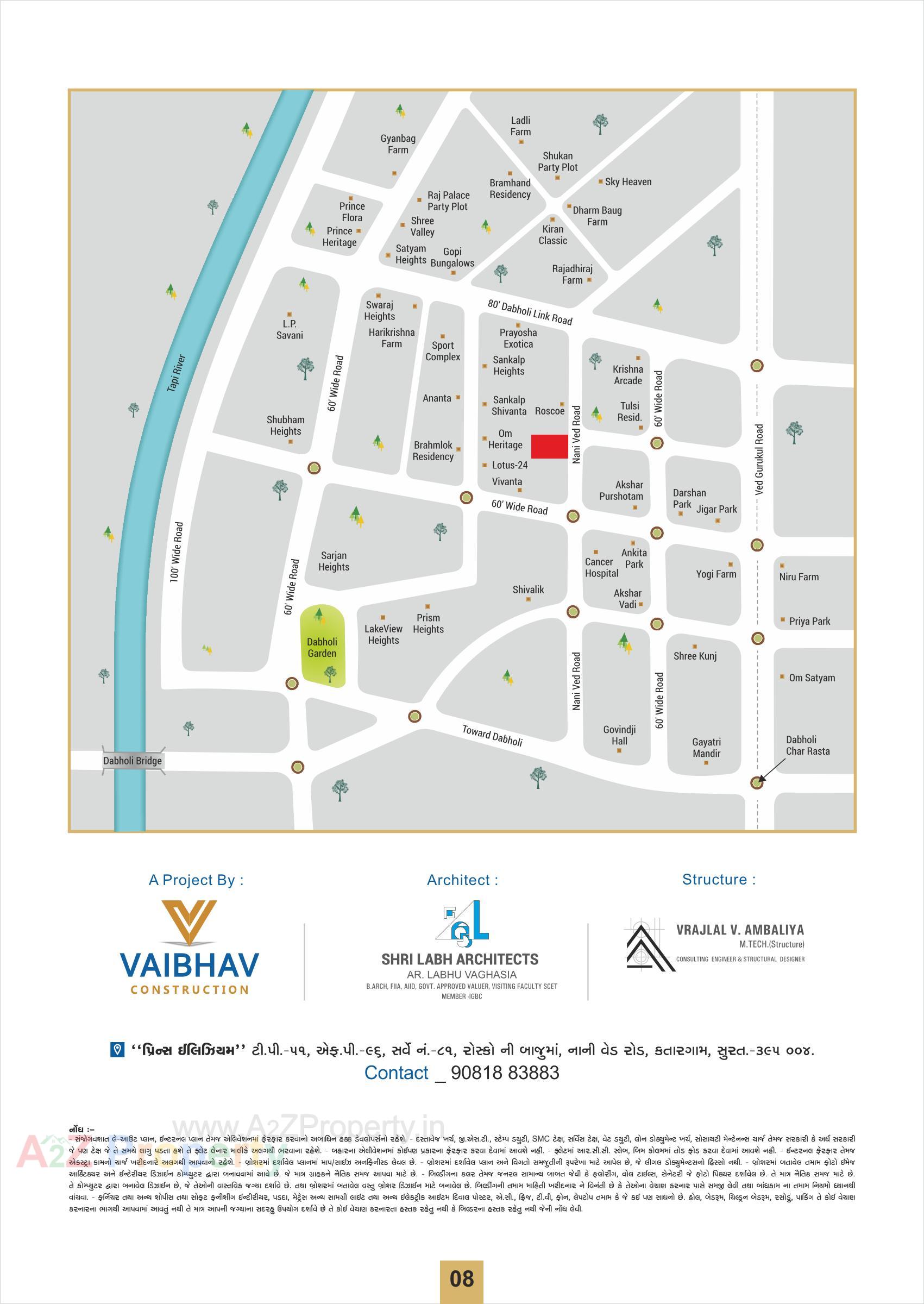  of real estate project Prince Elysium located at Dabholi, Surat, Gujarat