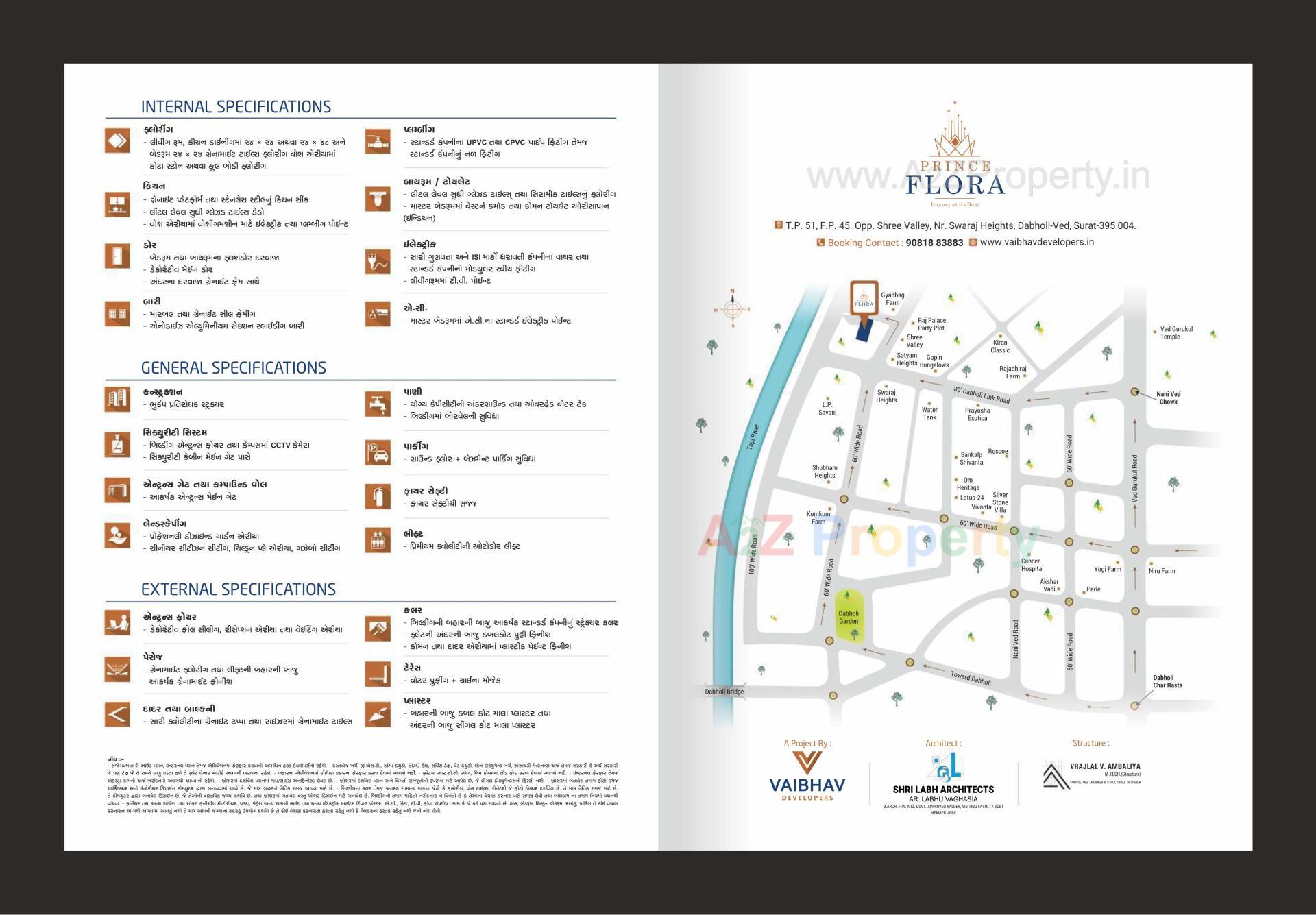  of real estate project Prince Flora located at Dabholi, Surat, Gujarat