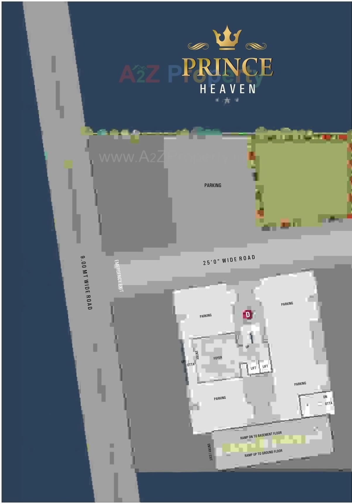 Layout of real estate project Prince Heaven located at Dabholi, Surat, Gujarat