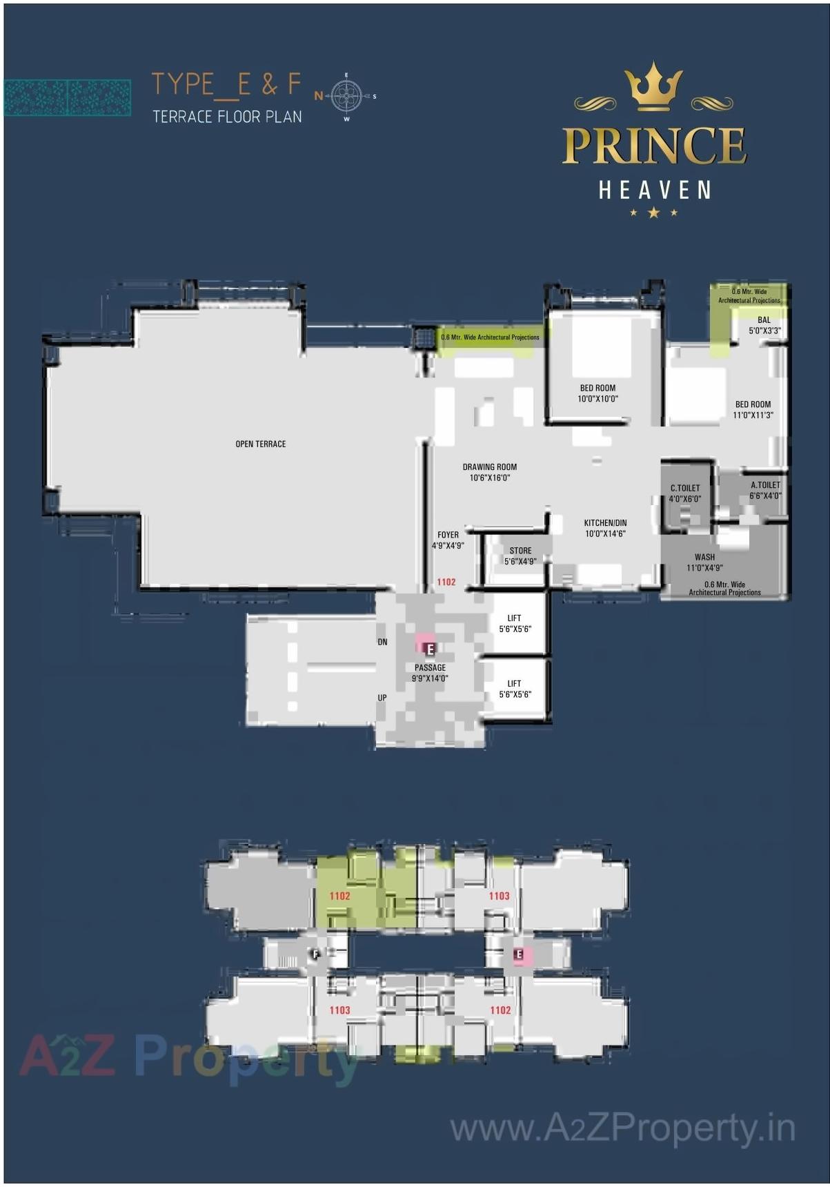 Layout of real estate project Prince Heaven located at Dabholi, Surat, Gujarat
