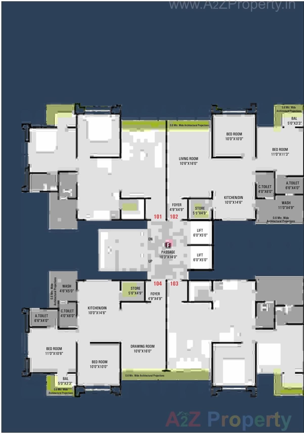 Layout of real estate project Prince Heaven located at Dabholi, Surat, Gujarat