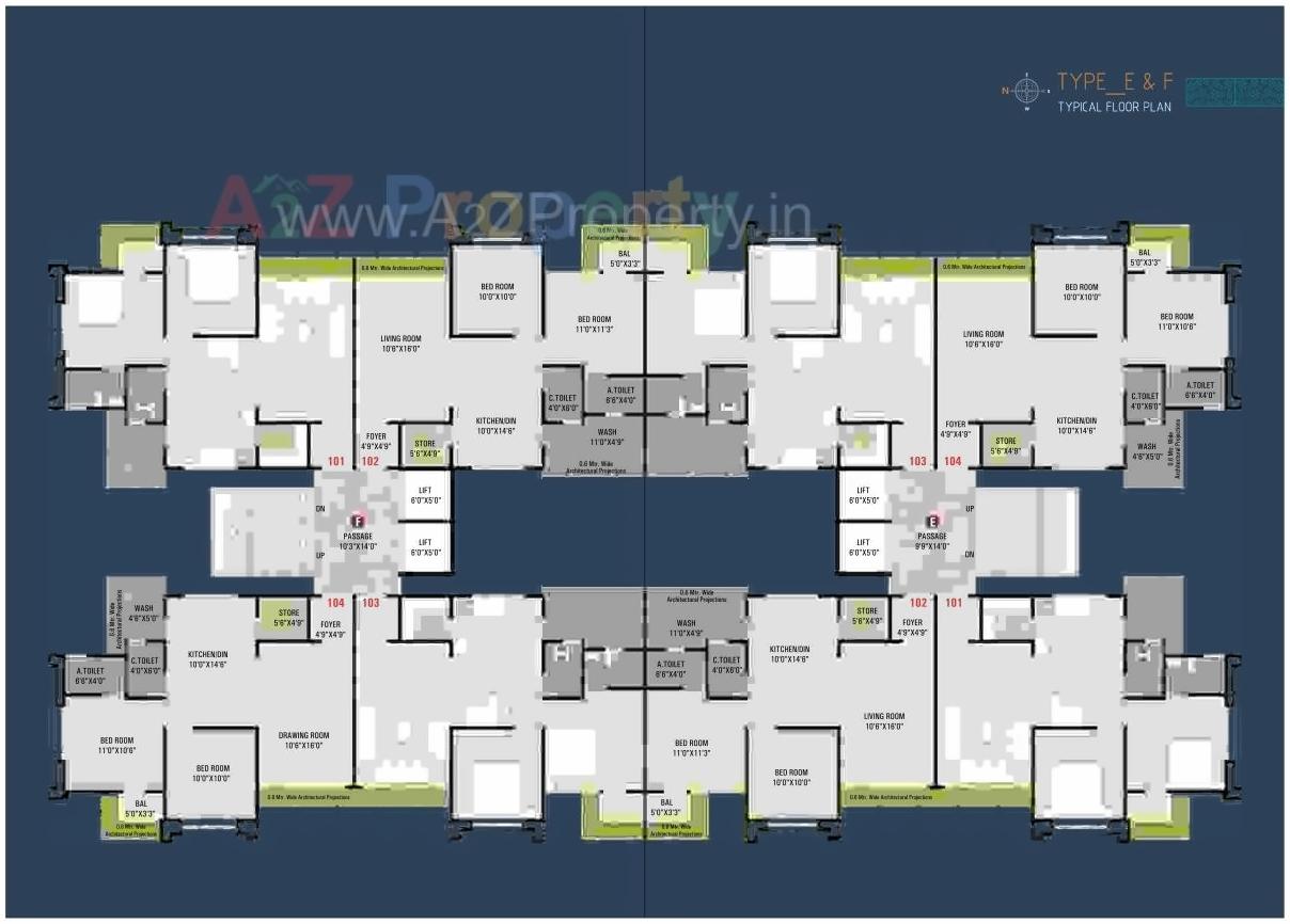 Layout of real estate project Prince Heaven located at Dabholi, Surat, Gujarat