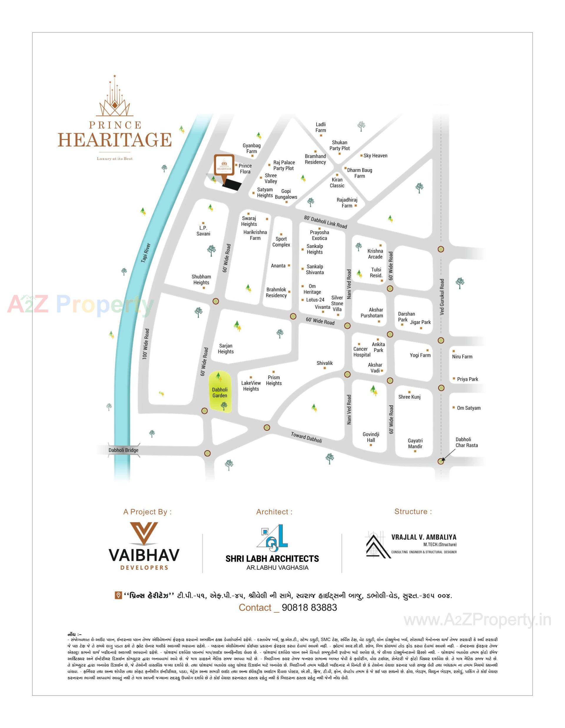  of real estate project Prince Heritage located at Dabholi, Surat, Gujarat