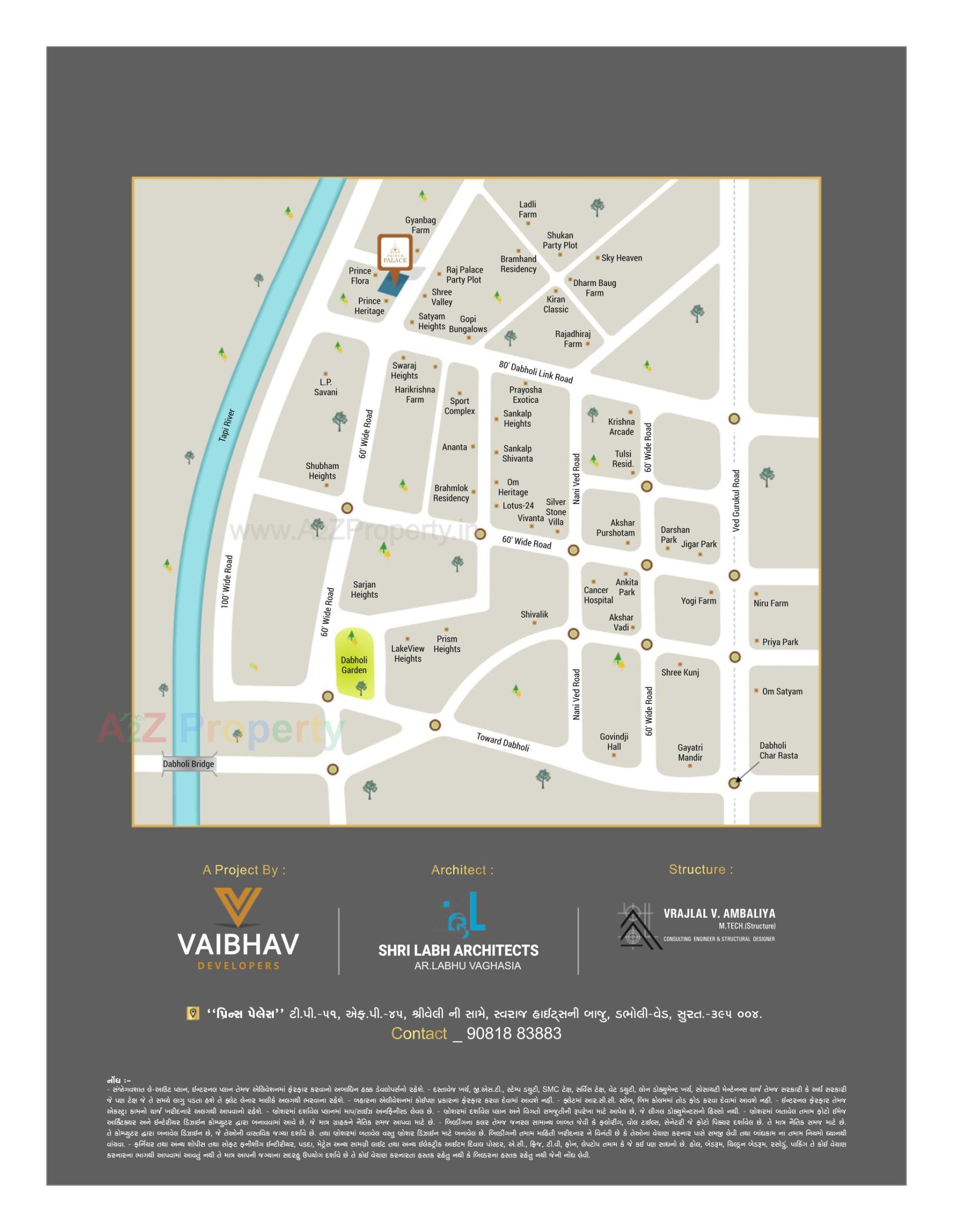  of real estate project Prince Palace located at Dabholi, Surat, Gujarat