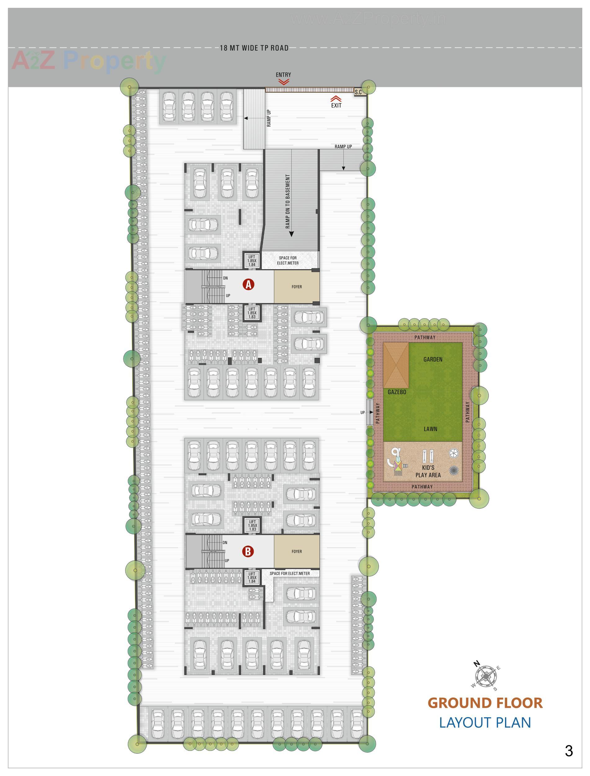 Layout of real estate project Prince Rivera located at Dabholi, Surat, Gujarat