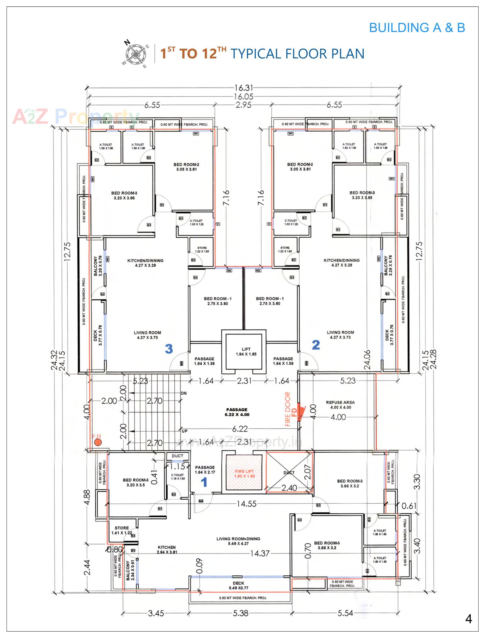 Layout of real estate project Prince Rivera located at Dabholi, Surat, Gujarat