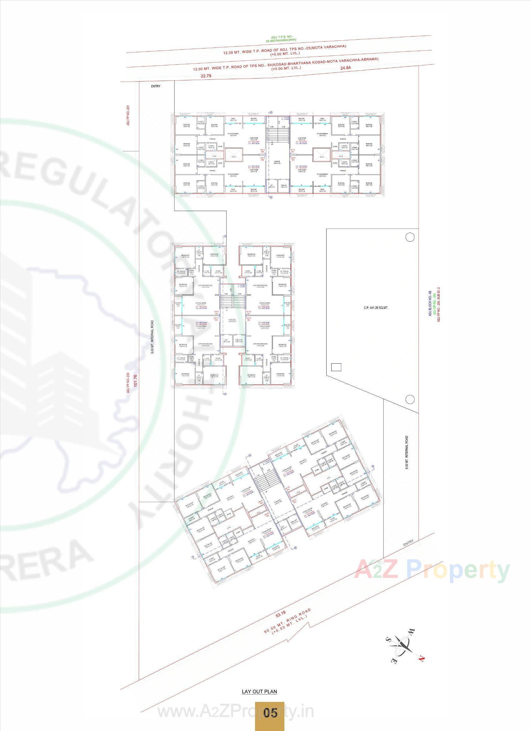 Layout of real estate project Prism Luxuria located at Abrama, Surat, Gujarat