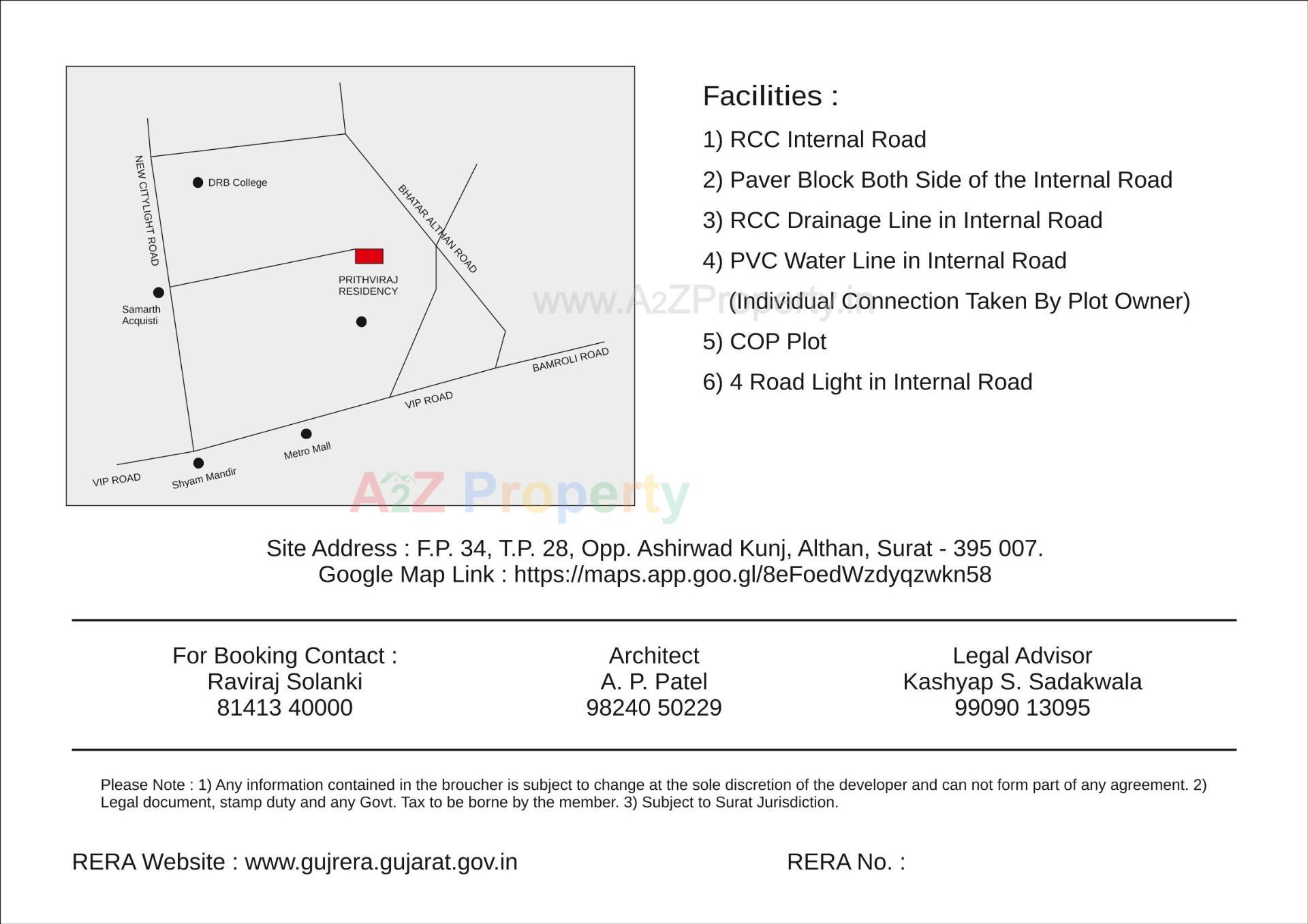  of real estate project Prithviraj Residency located at Althan, Surat, Gujarat