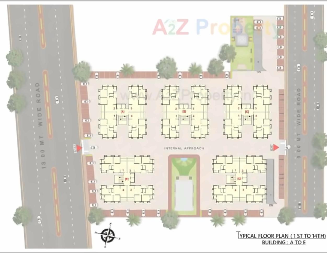 Layout of real estate project Priyank Avenue located at Varachha, Surat, Gujarat