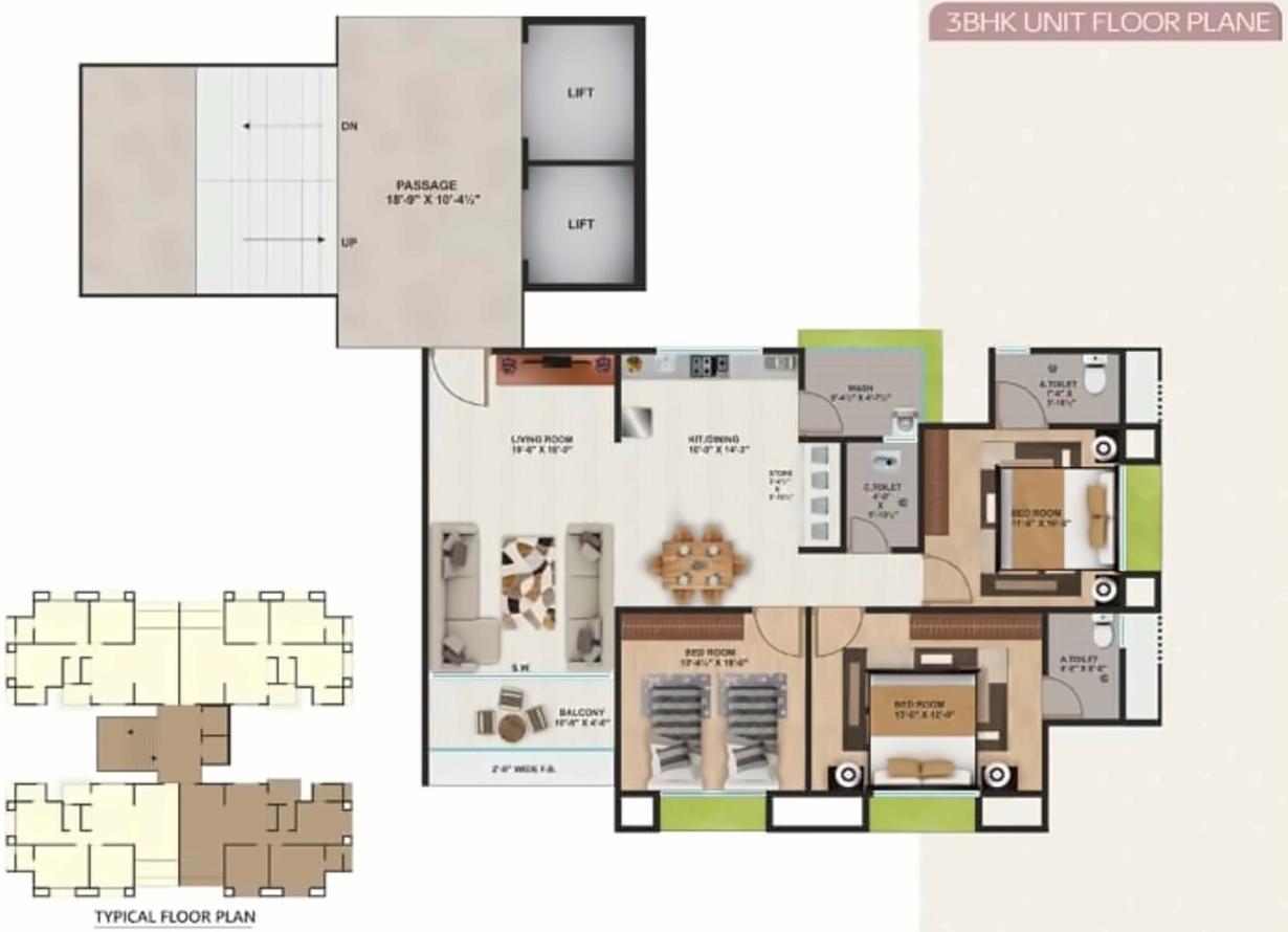 Layout of real estate project Priyank Avenue located at Varachha, Surat, Gujarat