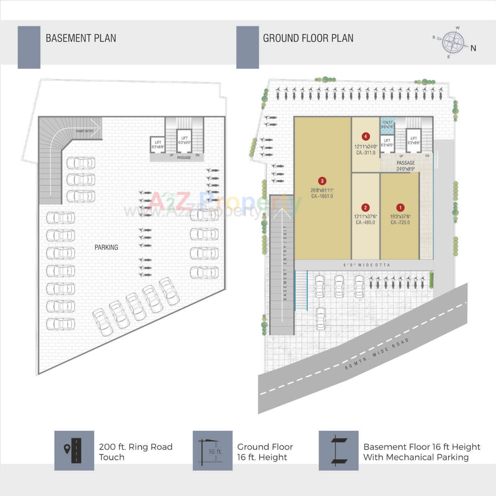 Layout of real estate project Pulse House located at City, Surat, Gujarat