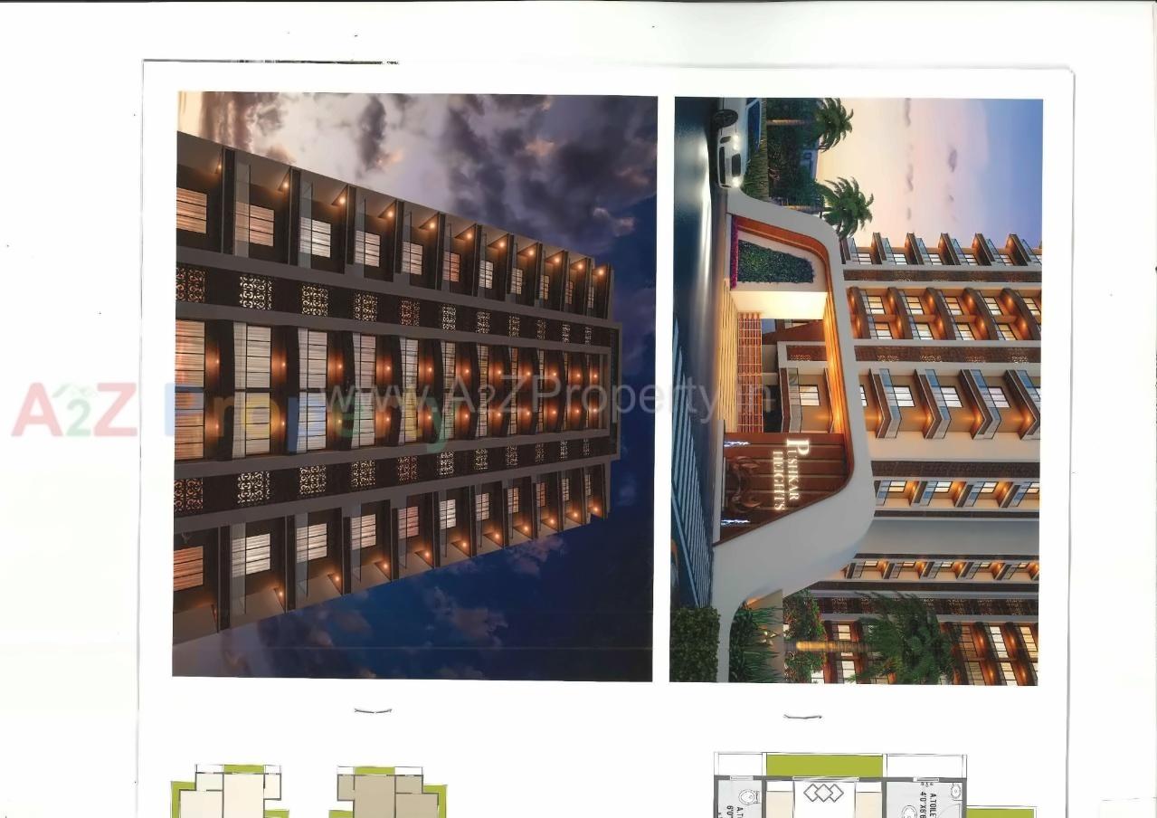 3D Elevation of real estate project Pushkar Heights located at Puna, Surat, Gujarat