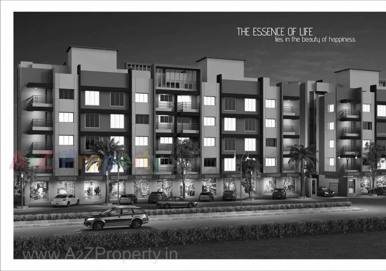 3D Elevation of real estate project Radhika Homes located at Dindoli, Surat, Gujarat