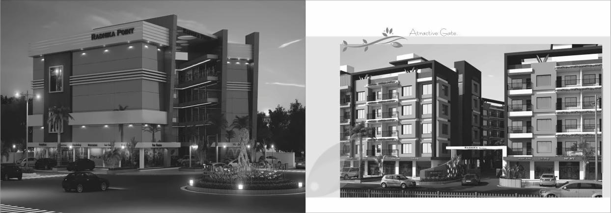 3D Elevation of real estate project Radhika Residency   Point located at Variav, Surat, Gujarat