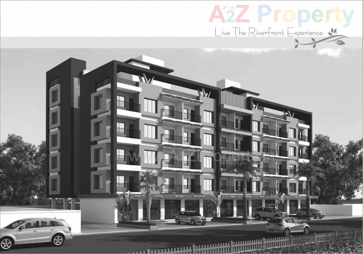 3D Elevation of real estate project Radhika Residency   Point located at Variav, Surat, Gujarat